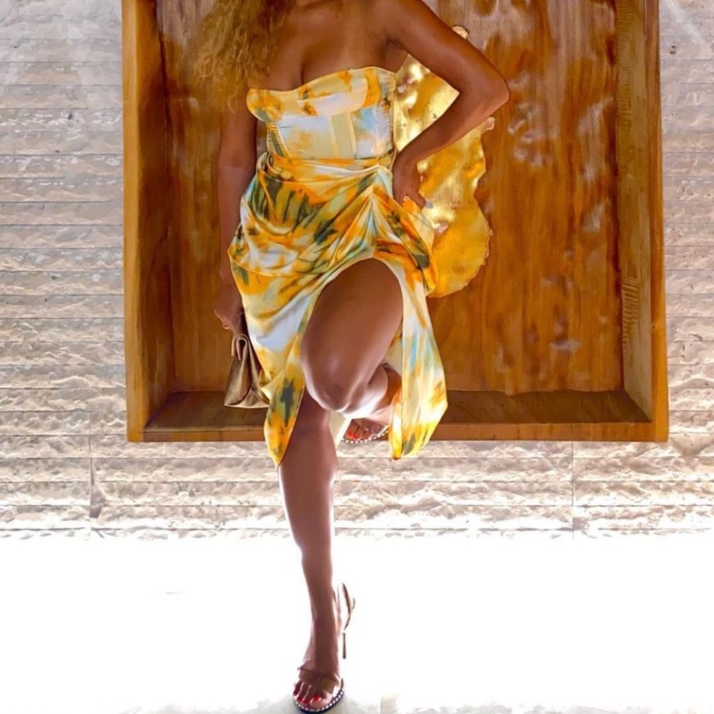 Pretty Little Thing Orange Tie Dye Two Piece